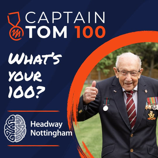 #CaptainTom100 for Headway Nottingham