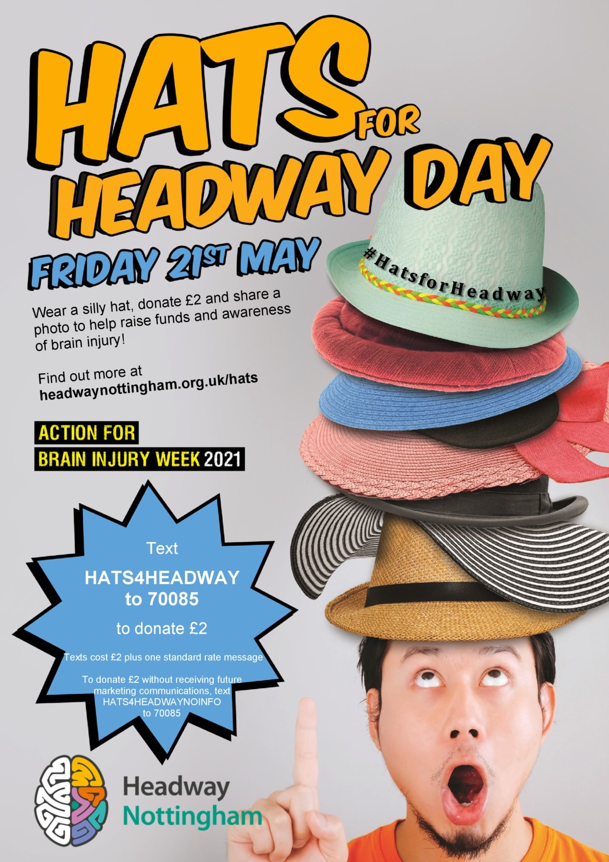 Wear your silly hat and show your support for people with brain injuries in Nottingham